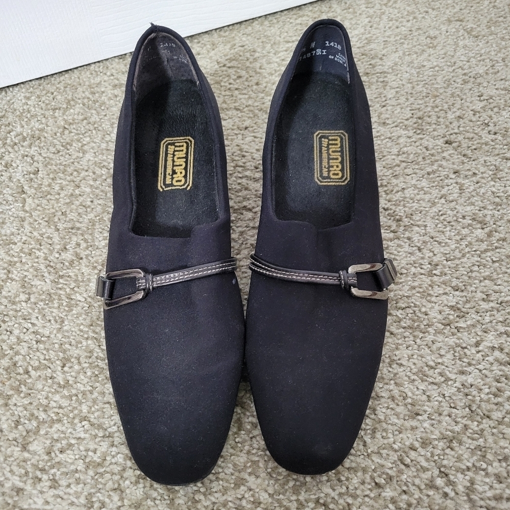 Munro Cindi Black Shape Conforming Comfort Pumps Shoe Size: 8.5 N